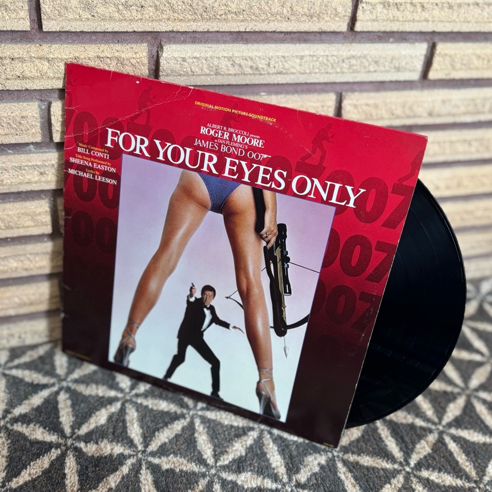 80's "For Your Eyes Only" Record - 80's James Bond Soundtrack Album - Bond Movie